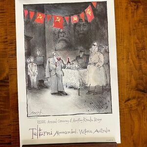 Collectable Clos Du Val Wine Print by Ronald Searle